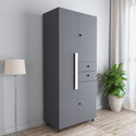 CARLTON LONDON Willy Engineered Wood 3 Door Wardrobe