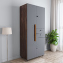 CARLTON LONDON Willy Engineered Wood 3 Door Wardrobe