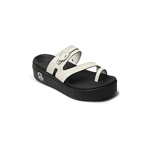 Carlton London womens Adjustable Flatform Toe-Loop Sandals