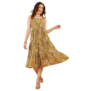 Carlton London Womens Chiffon Fit and Flare