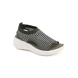 Carlton London Womens Knitted Slip-On Wedge Sandals