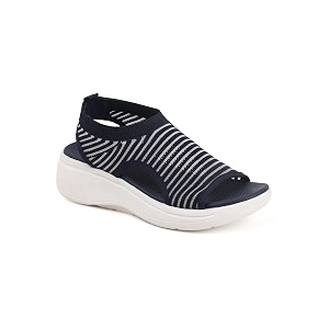 Carlton London Womens Knitted Slip-On Wedge Sandals