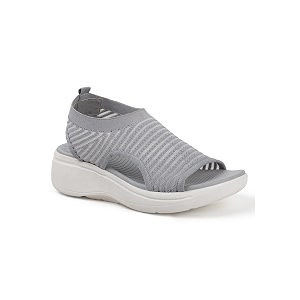 Carlton London Womens Knitted Slip-On Wedge Sandals