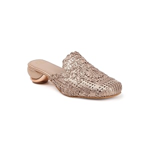 Carlton London Womens Metallic Woven Slip-On Intricate