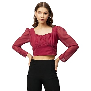 Carlton London Womens Polyester Regular Fit Blouse