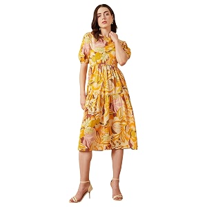Carlton London Womens Polyester Fit and Flare