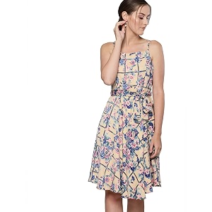 Carlton London Womens Polyester A-Line Knee-Length Casual