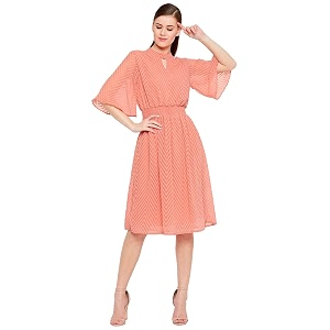 Carlton London Womens Polyester A-Line Midi Casual