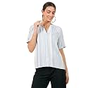 Carlton London Women's Polyester Striped Regular Fit Blouse