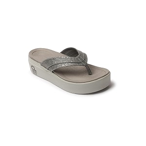 Carlton London womens Snake Print Flatform Thong