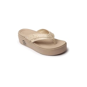 Carlton London womens Snake Print Flatform Thong
