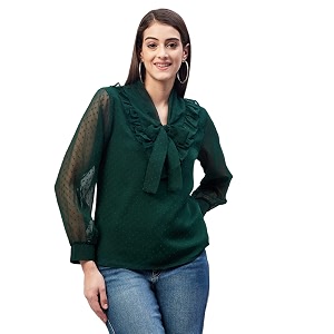 Carlton London Womens Solid Polyester Blend Regular