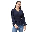 Carlton London Women39s Solid Regular Fit Blouse