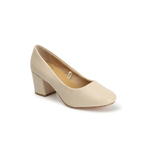 Carlton London Womens Textured Round Toe Block