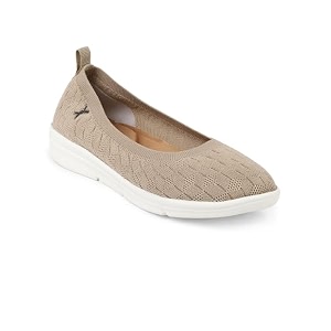 Carlton London Womens Textured Knit Comfort Ballet