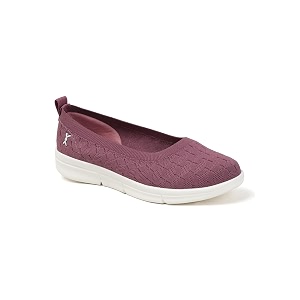 Carlton London Womens Textured Knit Comfort Ballet