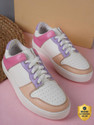 CARLTON LONDON Womens Colorblock Lace-Up Casual Sneakers