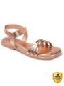 CARLTON LONDON Women's Knotted Strap Flat Ankle Sandals Women Flats