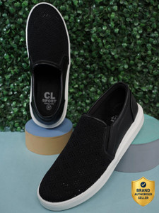 CARLTON LONDON Womens Woven Design Slip-On Sneakers