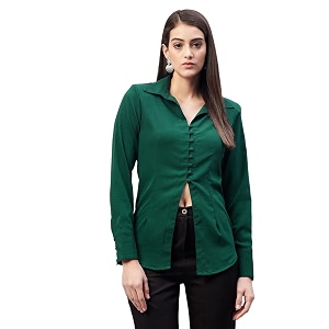 Carlton London Womens Polyester Solid Regular Fit