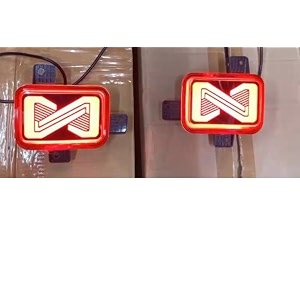 carmart bumper reflector led compatible for thar 2021 type 3 set of 2 with matrix indicator