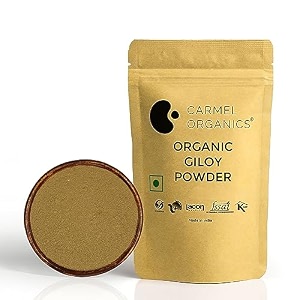 carmel organics giloyguduchigulvel stem powder  80 grams  jaivik bharat certified  amruthavalli podi  tinospora cordifolia  no added preservative vegetable masala