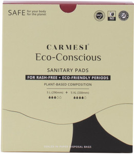 carmesi eco-conscious sanitary pads for rash-free  eco-friendly periods 5 large  5 xl sanitary pad pack of 10