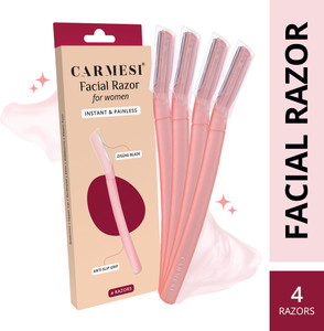 carmesi face razor for women  for instant  painless hair removal women pack of 4