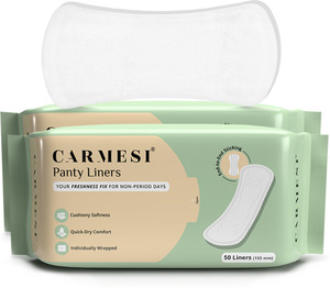 carmesi panty liners  keep you fresh  dry all-day long  50pcs x 2 pantyliner pack of 100