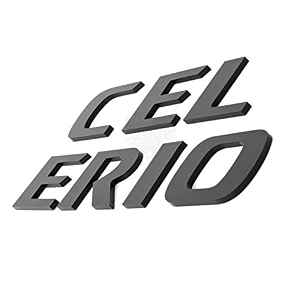 carmetics celerio 3d letters stickers logo emblem bonnet stickers 3d alphabets exterior stickers for maruti suzuki celerio accessories glossy black 1 set
