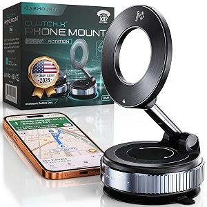 carmount clutch-x black  upgraded vacuum phone mount suction cup car phone holder for iphone window phone mount 360 vacuum magnetic phone holder for car magnetic phone holder with suction cup