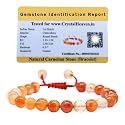 Carnelian Bracelet for Women Men, Certified Carnelian Crystal