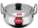 CARNIVAL Aluminium Handi/Biryani Pot/Pot Pan With Stainless Steel Lid Handi 4 L with Lid (Aluminium, Induction Bottom)