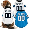 Carolina Dog Clothes Jersey Style Custom Pet T Shirt with Personalized Name Number for Small Medium Large Dogs
