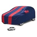 Car Cover Compatible with Amaze (Model : 2018-Till Date) with Mirror Pocket, Water Resistant, Triple Stitched, Amaze Car Cover- Navy-Red