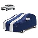 Car Cover Compatible with Amaze (Model : 2018-Till Date) with Mirror Pocket, Water Resistant, Triple Stitched, Amaze Car Cover- Navy-White