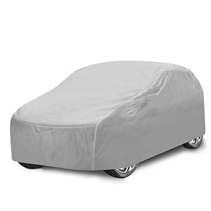 car cover compatible with curvv with mirror pocket water resistant triple stitched curvv car cover- plain silver