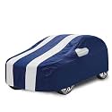 Car Cover Compatible with Thar Roxx with Mirror Pocket, Water Resistant, Triple Stitched, Thar Roxx Car Cover- Navy-White