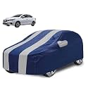 Car Cover Compatible with City (Model: 2020 to Till Date) with Mirror Pocket, Water Resistant, Triple Stitched, City Car Cover- Navy Silver