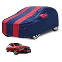 Car Cover Compatible with City (Model: 2020 to Till Date) with Mirror Pocket, Water Resistant, Triple Stitched, City Car Cover- Navy-Red