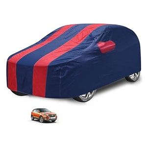 car cover compatible with creta model 2020 to till date with mirror pocket water resistant triple stitched creta car cover- navy-red