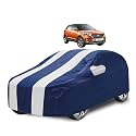 Car Cover Compatible with Creta (Model: 2020 to Till Date) with Mirror Pocket, Water Resistant, Triple Stitched, Creta Car Cover- Navy-White
