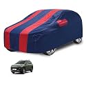 Car Cover Compatible with Exter with Mirror Pocket, Water Resistant, Triple Stitched, Exter Car Cover- Navy-Red