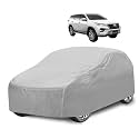Car Cover Compatible with Fortuner (Model : 2016-Till Date) with Mirror Pocket, Water Resistant, Triple Stitched, Fortuner Car Cover- Plain Silver