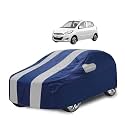 Car Cover Compatible with I10 (Model : 2007-2013) with Mirror Pocket, Water Resistant, Triple Stitched, I10 Car Cover- Navy Silver