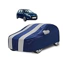 Car Cover Compatible with I10 Nios with Mirror Pocket, Water Resistant, Triple Stitched, I10 Nios Car Cover- Navy Silver