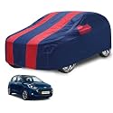 Car Cover Compatible with I10 Nios with Mirror Pocket, Water Resistant, Triple Stitched, I10 Nios Car Cover- Navy-Red
