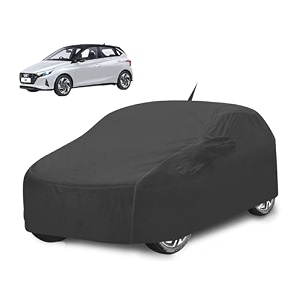 car cover compatible with i20 model  2020-till date with antenna amp mirror pocket water resistant triple stitched i20 car cover- grey