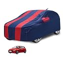 Car Cover Compatible with I20 (Model : 2020-Till Date) with Antenna &amp; Mirror Pocket, Water Resistant, Triple Stitched, I20 Car Cover- Navy-Red