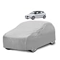 Car Cover Compatible with I20 (Model : 2020-Till Date) with Mirror Pocket, Water Resistant, Triple Stitched, I20 Car Cover- Plain Silver